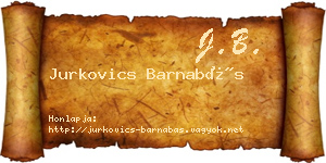 Jurkovics Barnabás névjegykártya